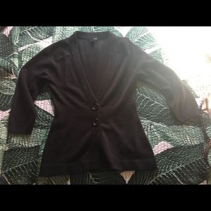 H&M BLACK BUTTON SWEATER SZ S